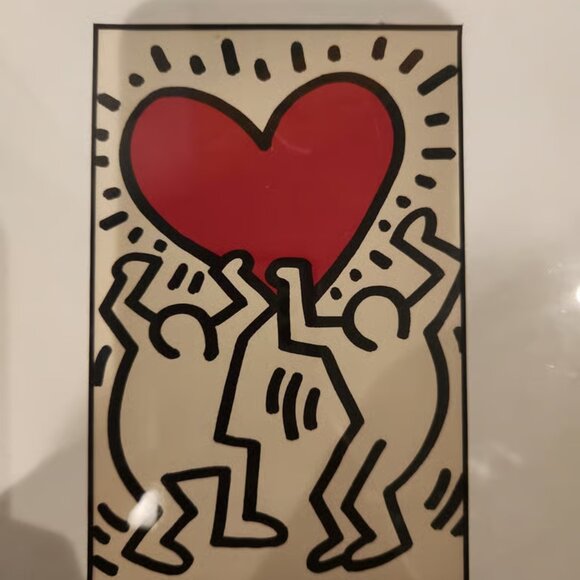 Keith Haring framed print! Must see. BENEFITS RESCUE DOGS - Picture 3 of 14